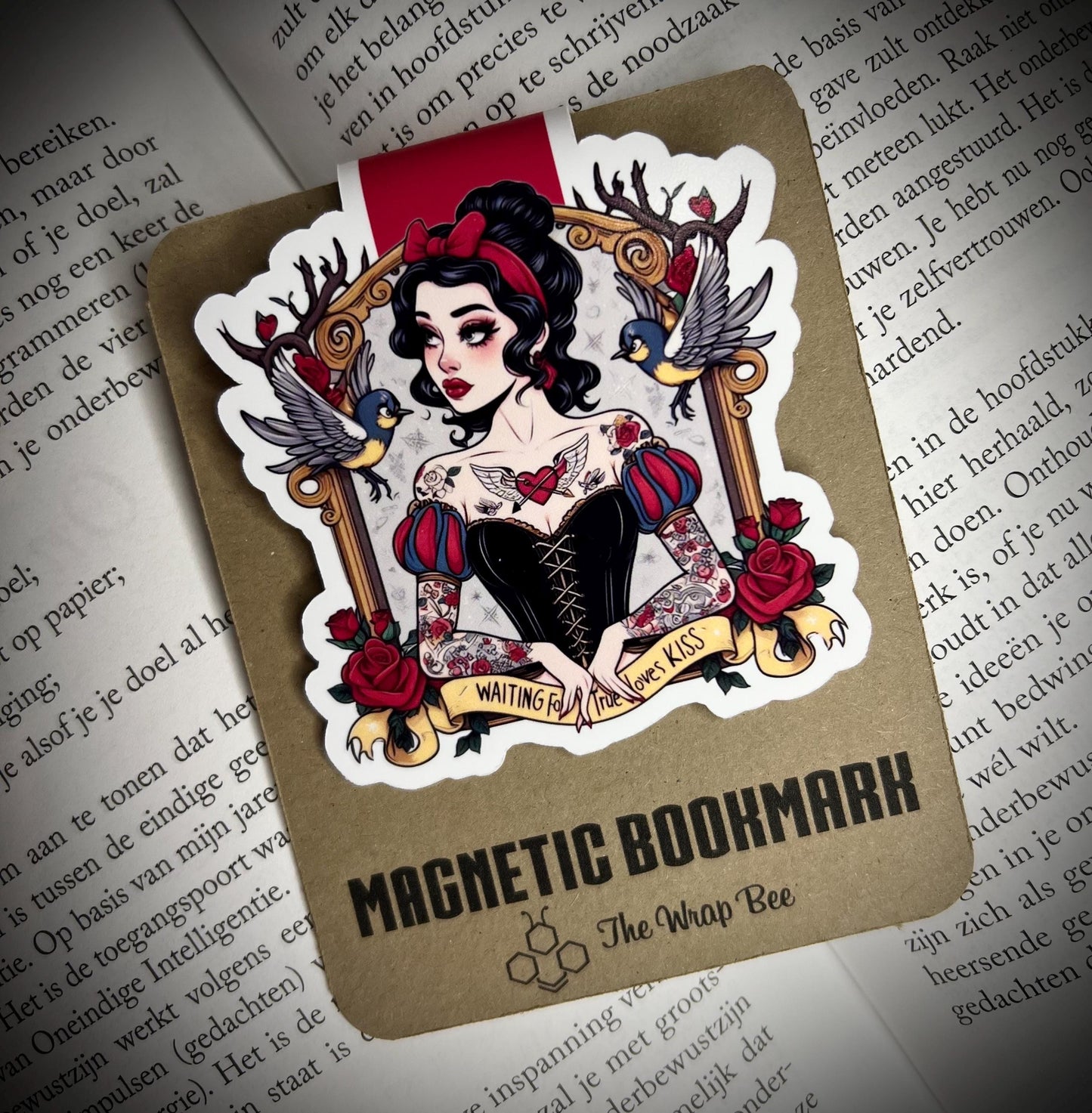 Magnetic bookmark snow birds