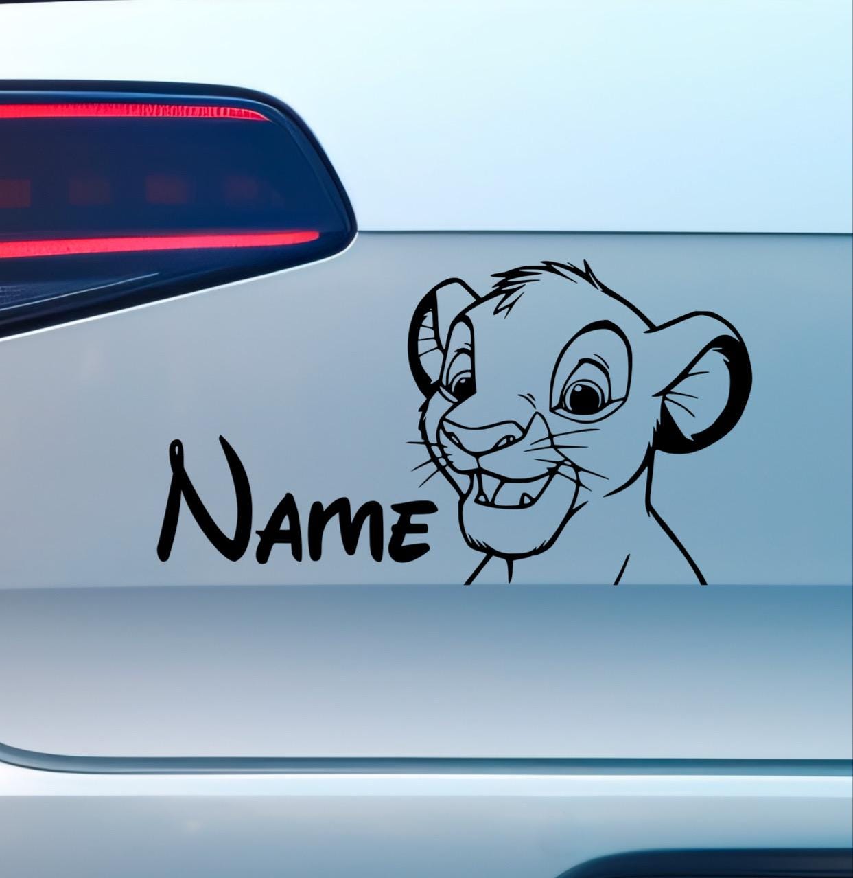 Personalized  name lion  sticker / decal.
