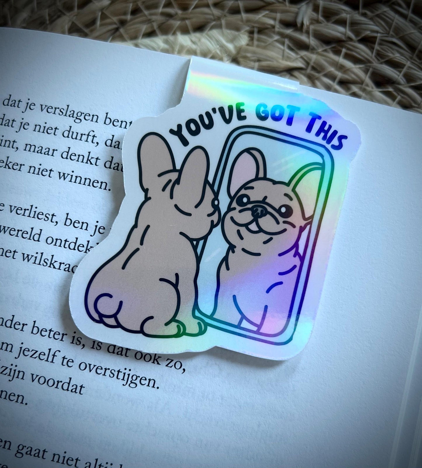 Magnetic bookmark Frenchie yo’ve got this.