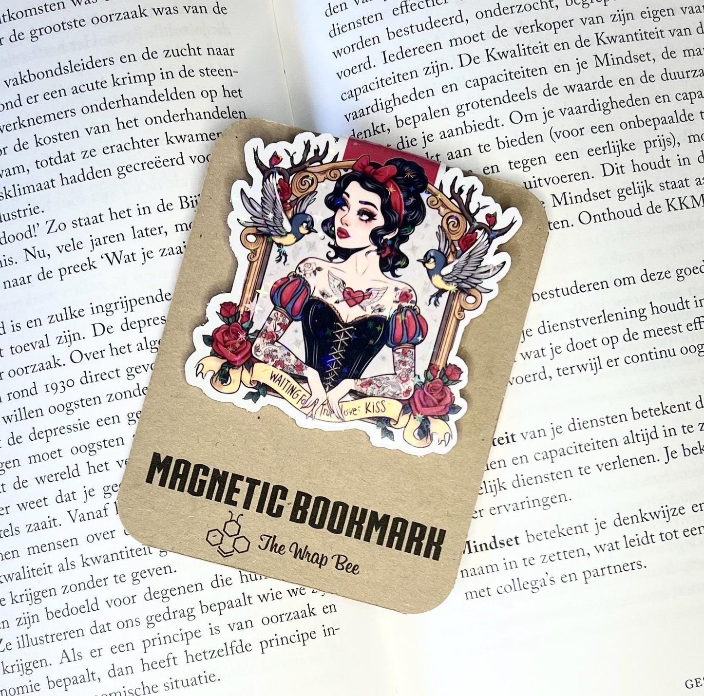 Magnetic bookmark snow birds