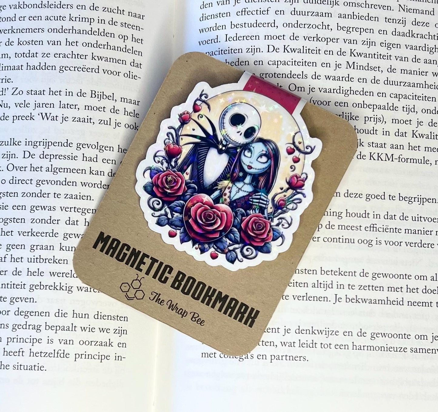 Magnetic bookmark sally&jack heart