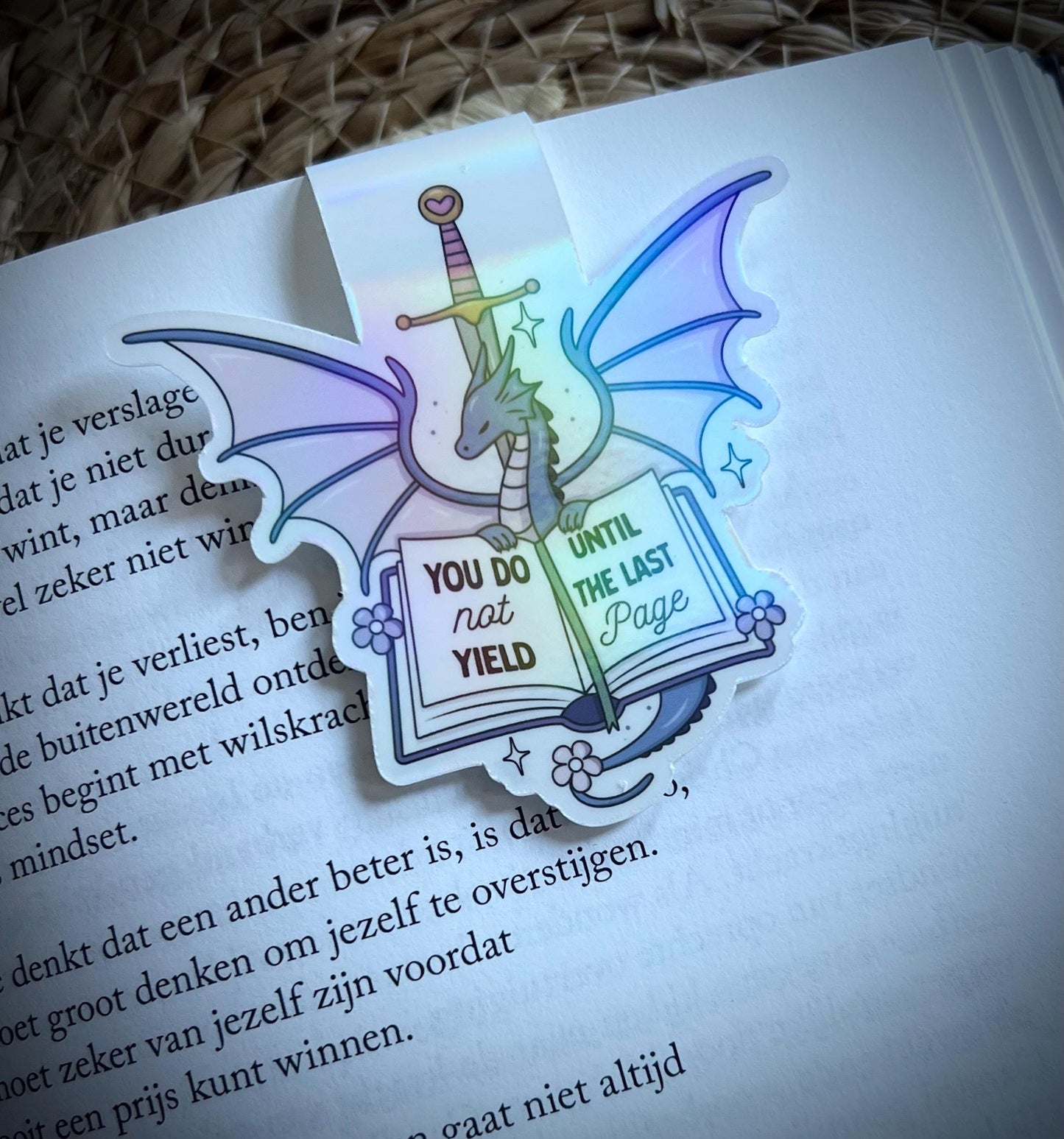 Magnetic bookmark cute bat flowers