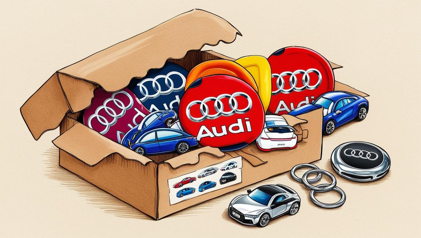 For audi drivers Mystery Car Decal and Accessoires Box