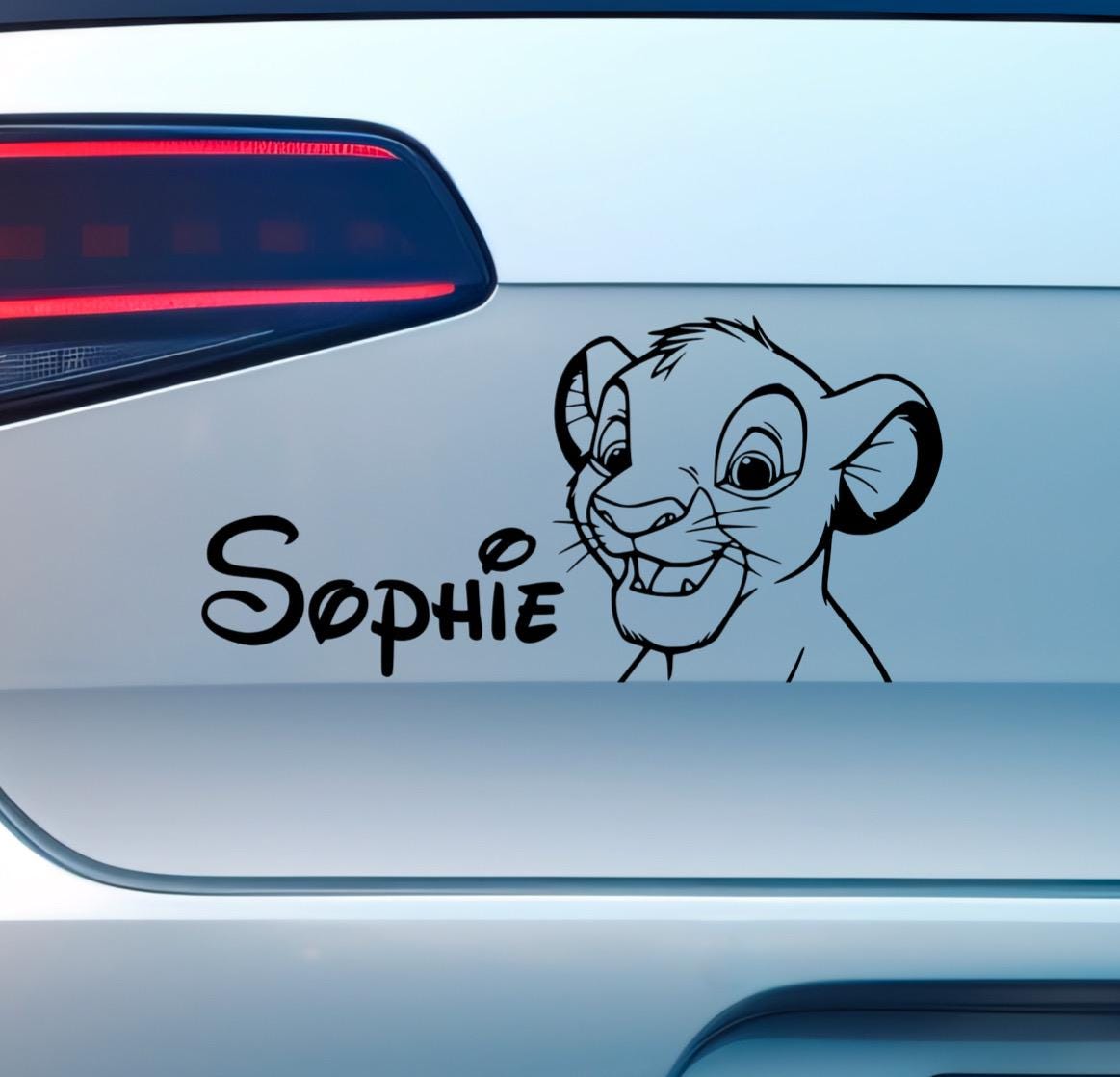 Personalized  name lion  sticker / decal.
