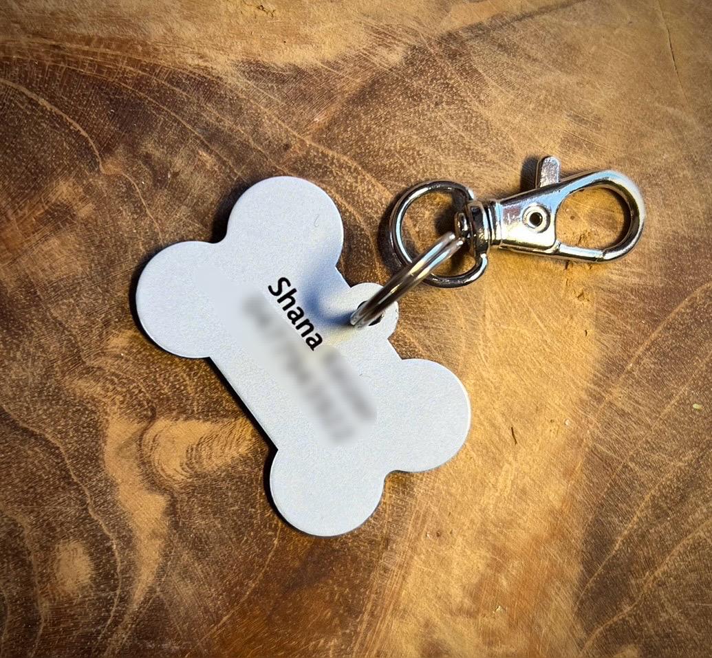 Personalized st dog tag with name and details