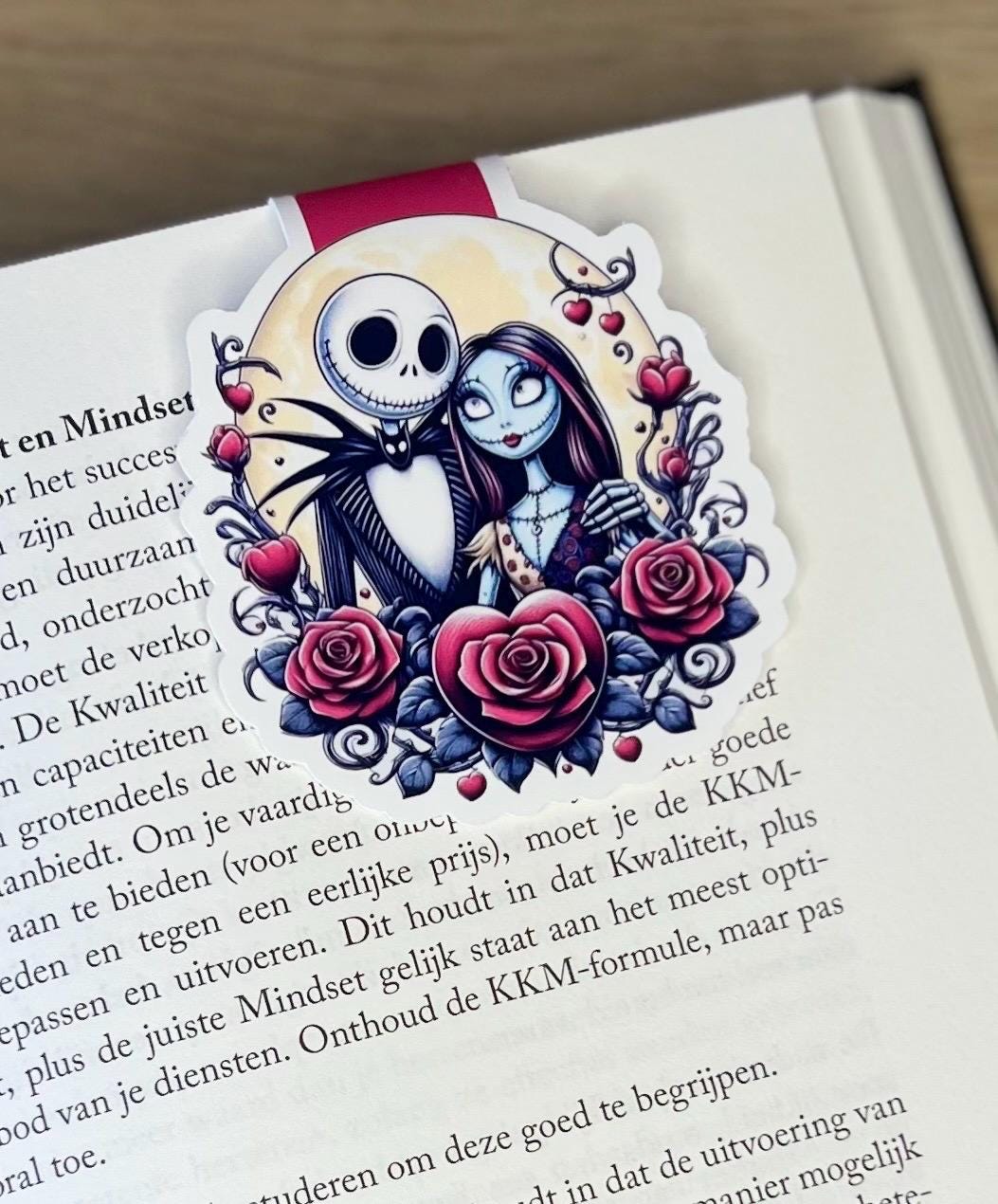 Magnetic bookmark sally&jack heart