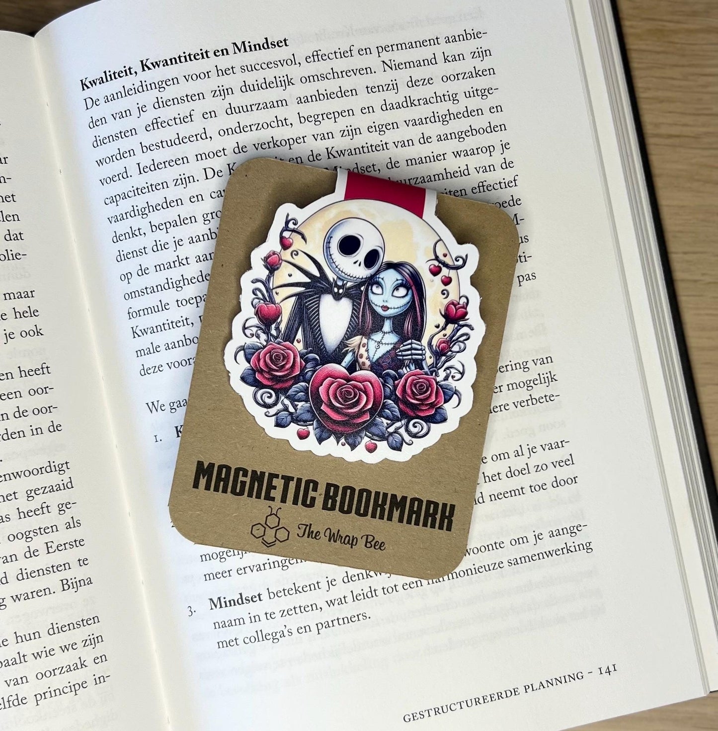 Magnetic bookmark sally&jack heart